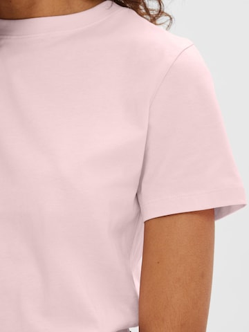 T-shirt 'MY ESSENTIAL' SELECTED FEMME en rose