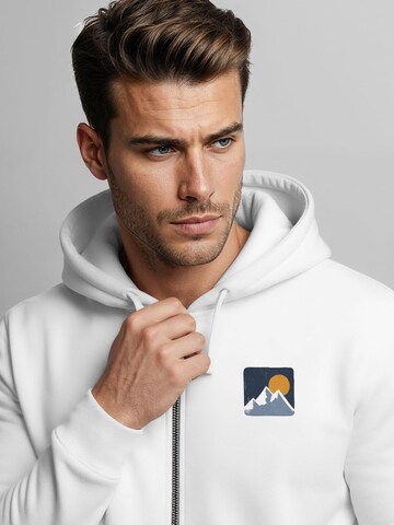 Neverless Zip-Up Hoodie 'Neverless Expedition' in White