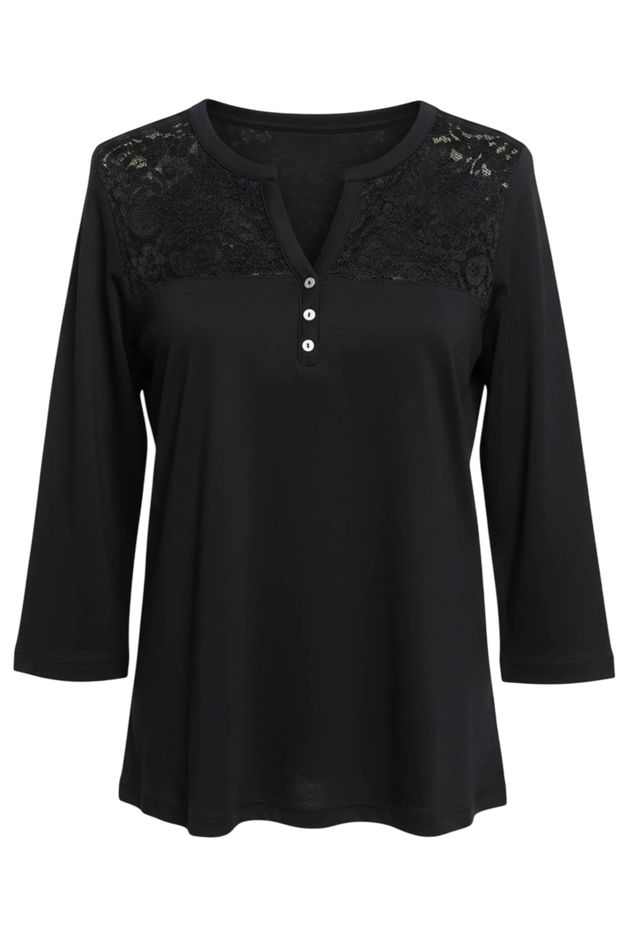 Alexa Dash Blouse in Zwart: voorkant