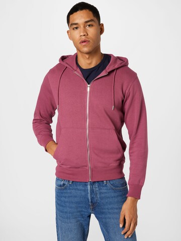 JACK & JONES Sweatvest in Roze: voorkant