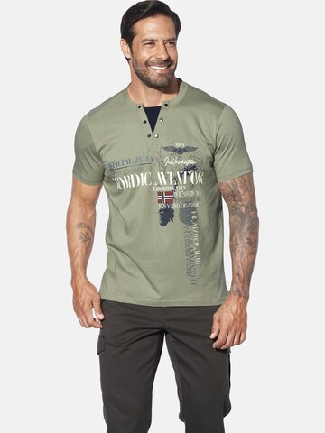 Jan Vanderstorm T-Shirt 'Uljas' in Grün: Vorderseite