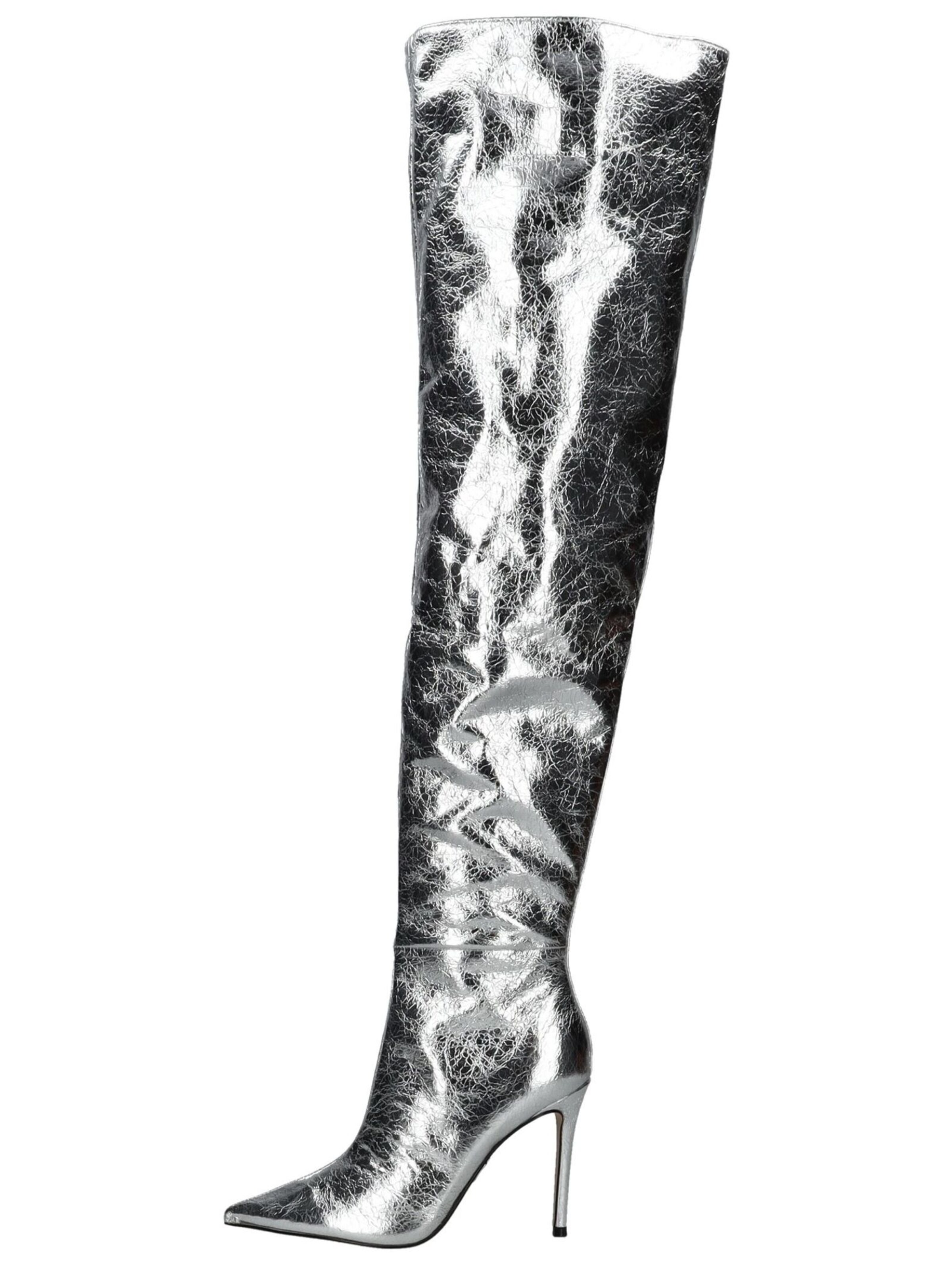 STEVE MADDEN Overknees in Silber