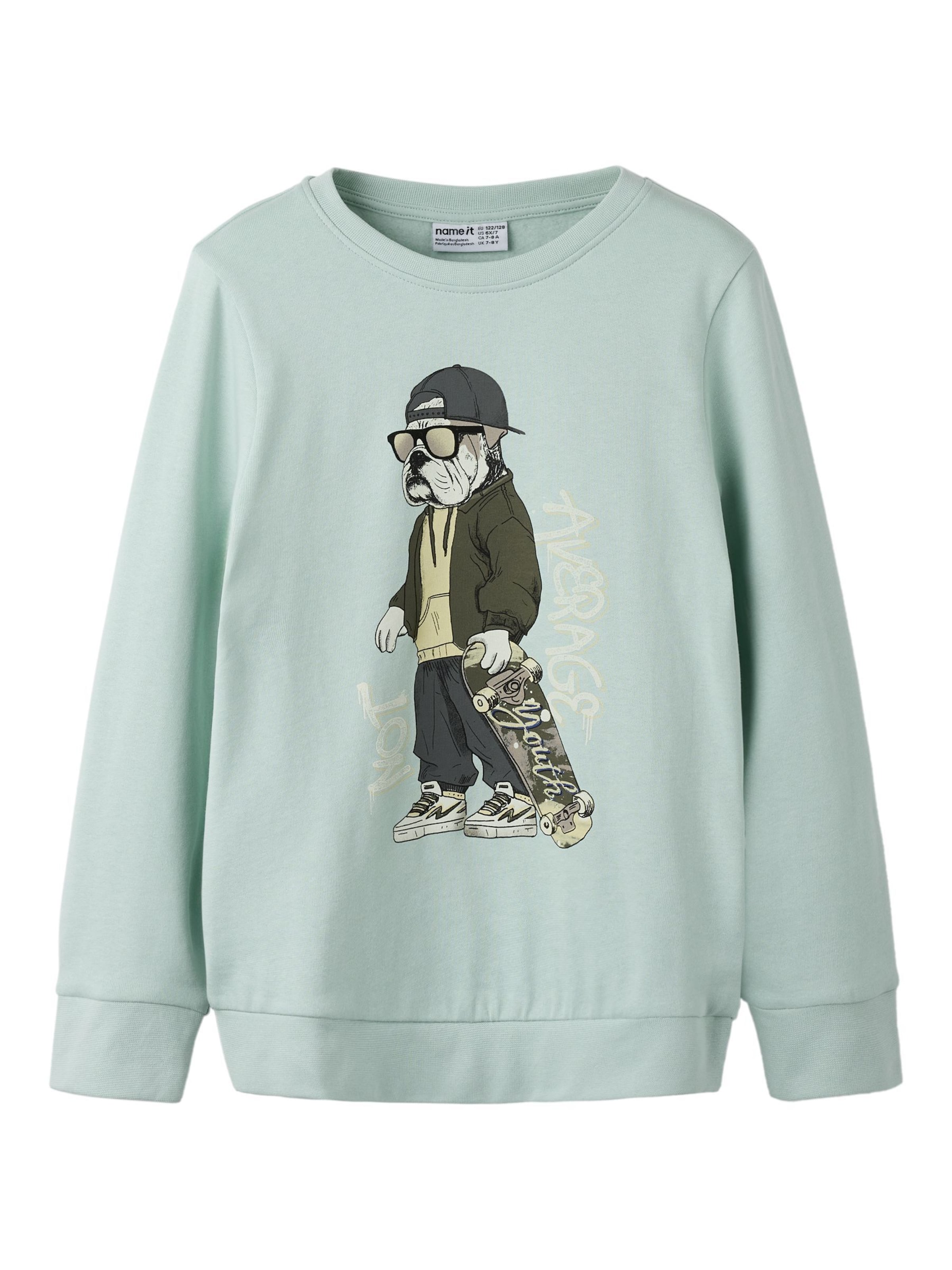 NAME IT - Sudadera en verde: frente