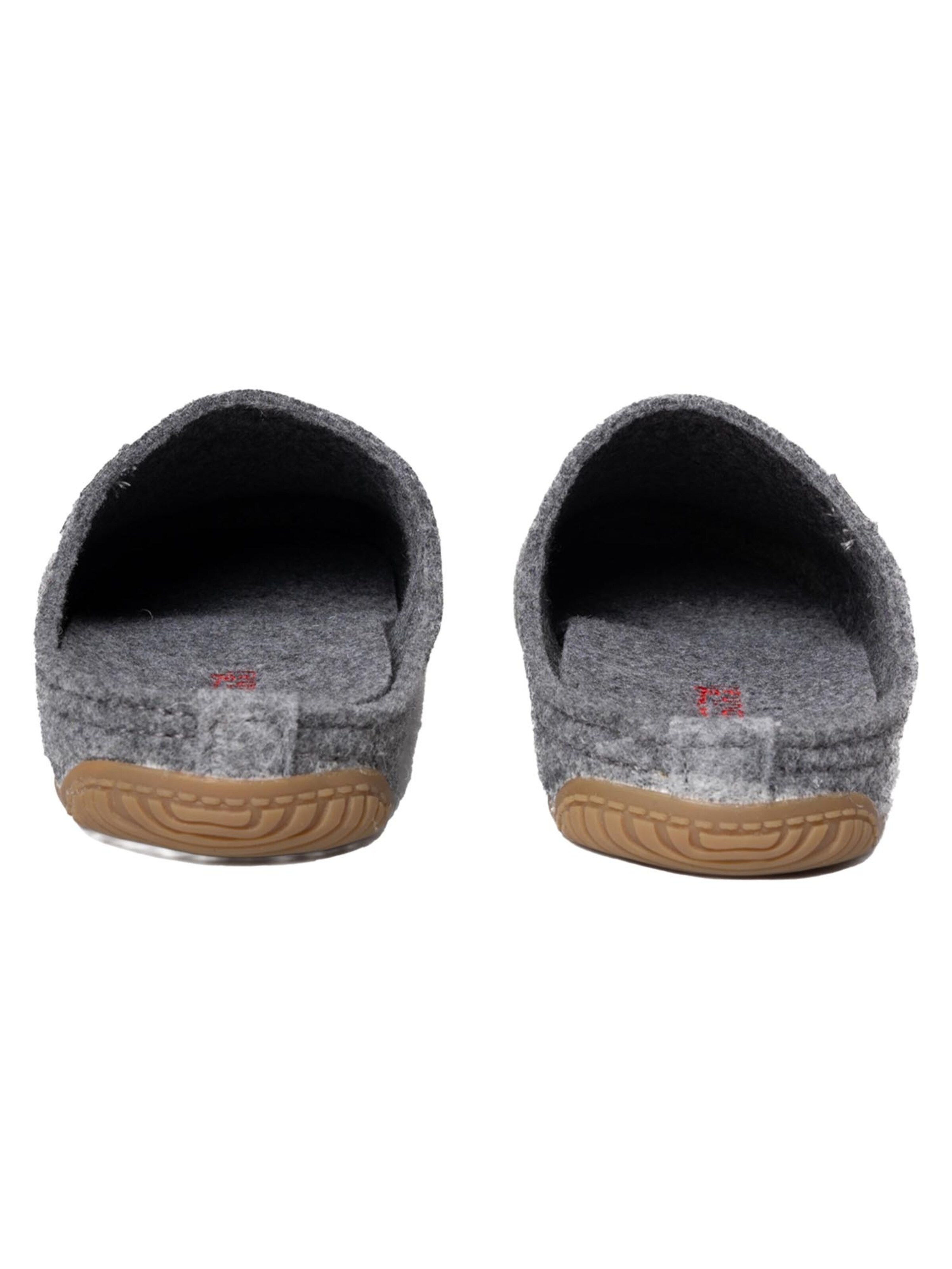 Living Kitzbühel Slippers 'Filz - Schweizer Kreuz' in Grey