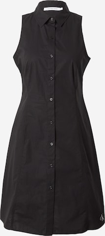 Rochie tip bluză de la Calvin Klein Jeans pe negru: față