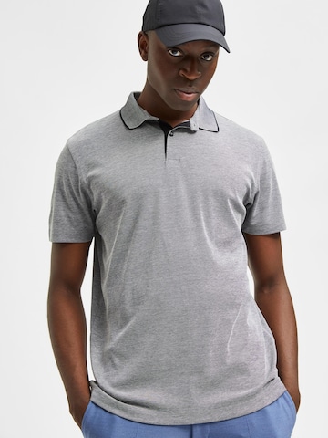SELECTED HOMME Poloshirt 'Leroy' in Grau