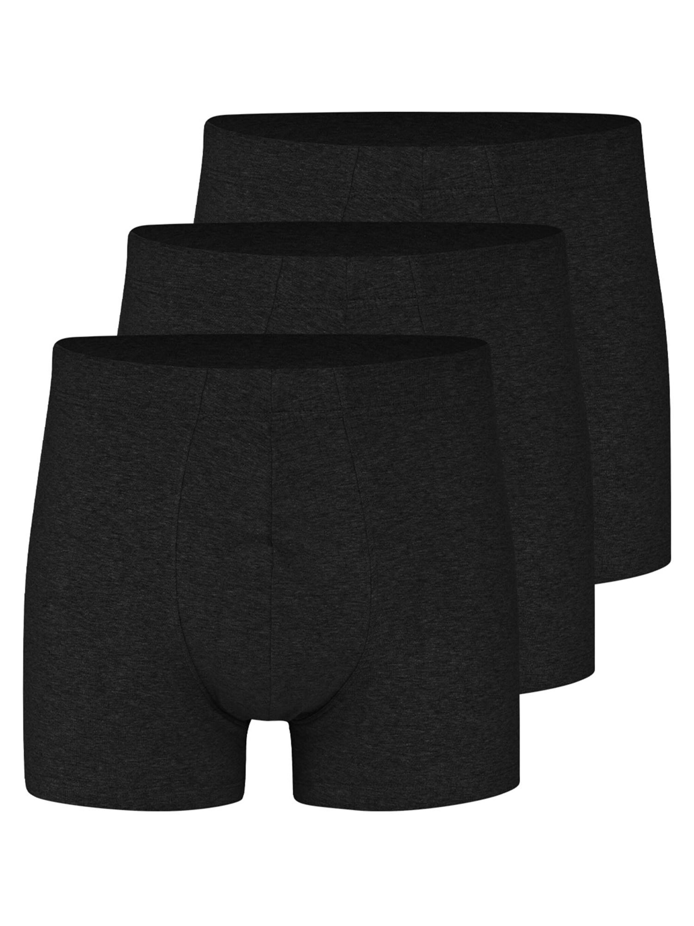 Almonu Boxer shorts 'Cotton - Melange' in Black: front