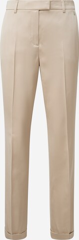 COMMA Regular Trousers with creases in Beige: front