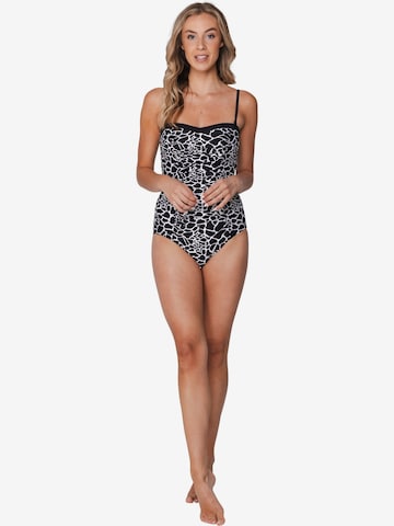 Pastunette Bandeau Shaping swimsuit in Black: front