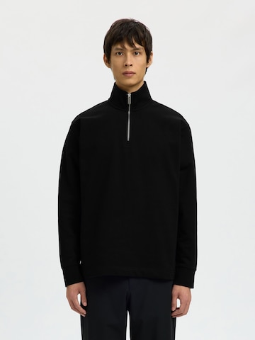 SELECTED - Sudadera en negro: frente
