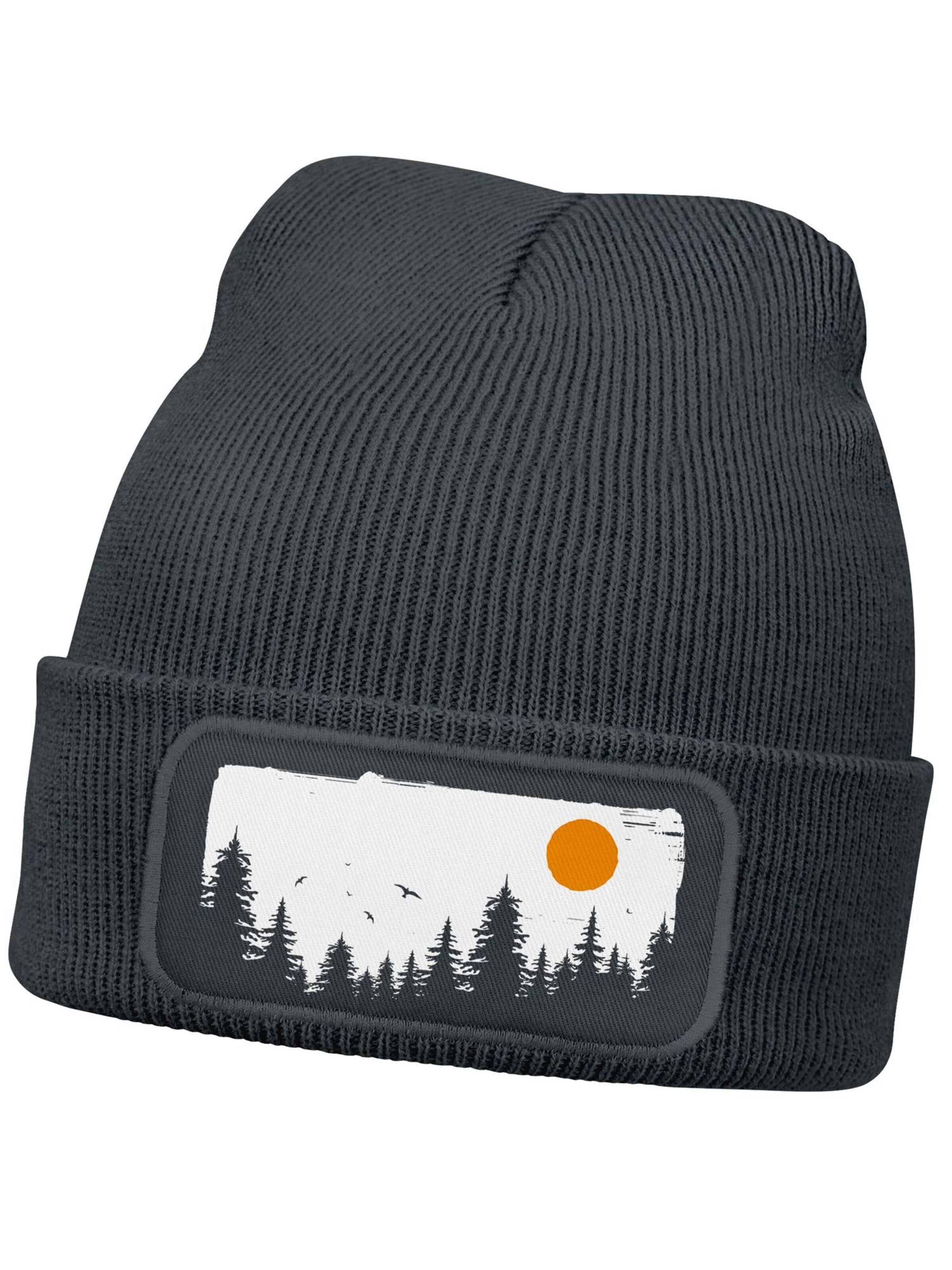Neverless Beanie 'Braumkette' in Grey: front