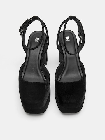 Pull&Bear Slingpumps i sort
