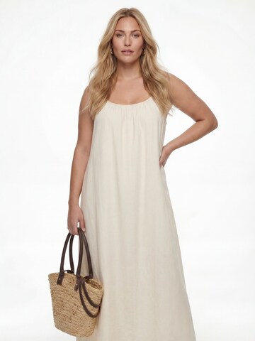 CITA MAASS - Shopper 'STRAW BAG' en beige: frente