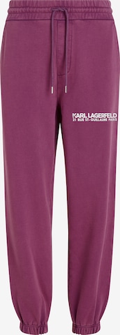 Regular Pantalon Karl Lagerfeld en rose : devant