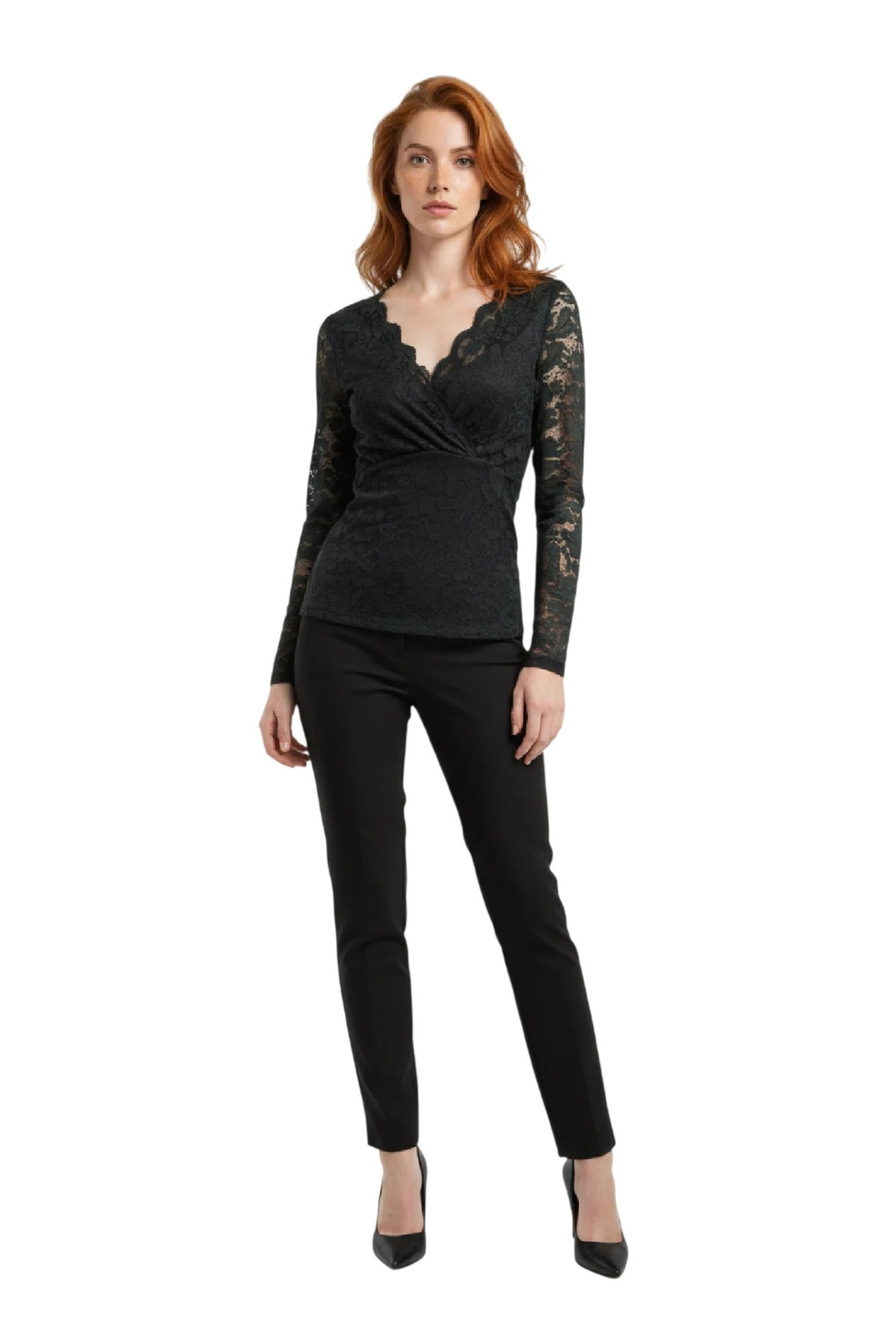 Alexa Dash Bluse in Schwarz