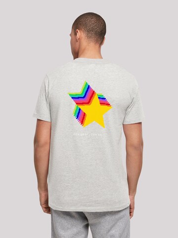 T-Shirt 'HAPPYPEOPLEONLY ' F4NT4STIC en gris
