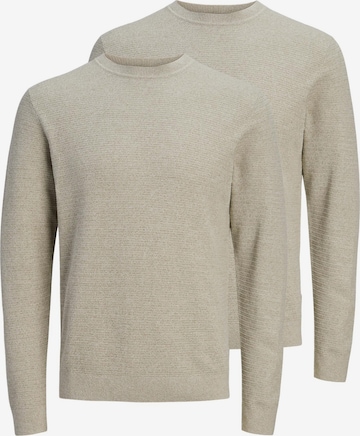 JACK & JONES Sweater 'Bluriley' in Brown: front