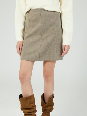 VILA Skirt in Brown: front