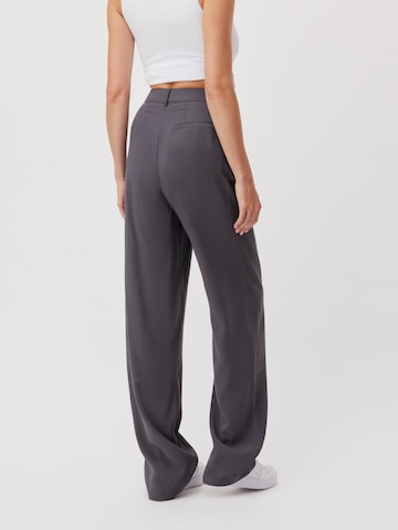 LeGer by Lena Gercke Wide leg Pleat-front trousers 'Draco' in Grey