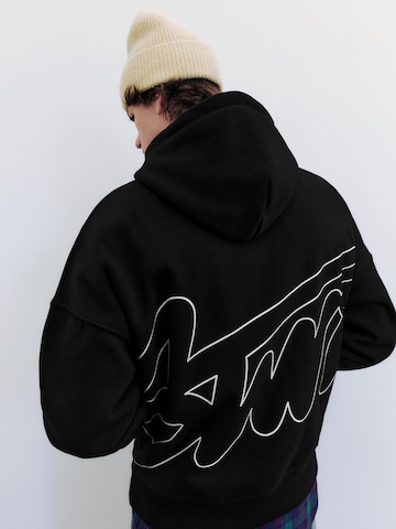 Pull&Bear Mikina 'STWD' – černá: přední strana