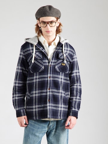Superdry Comfort fit Koszula w kolorze niebieski: przód