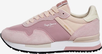 Baskets basses 'HAILON' Pepe Jeans en rose : devant
