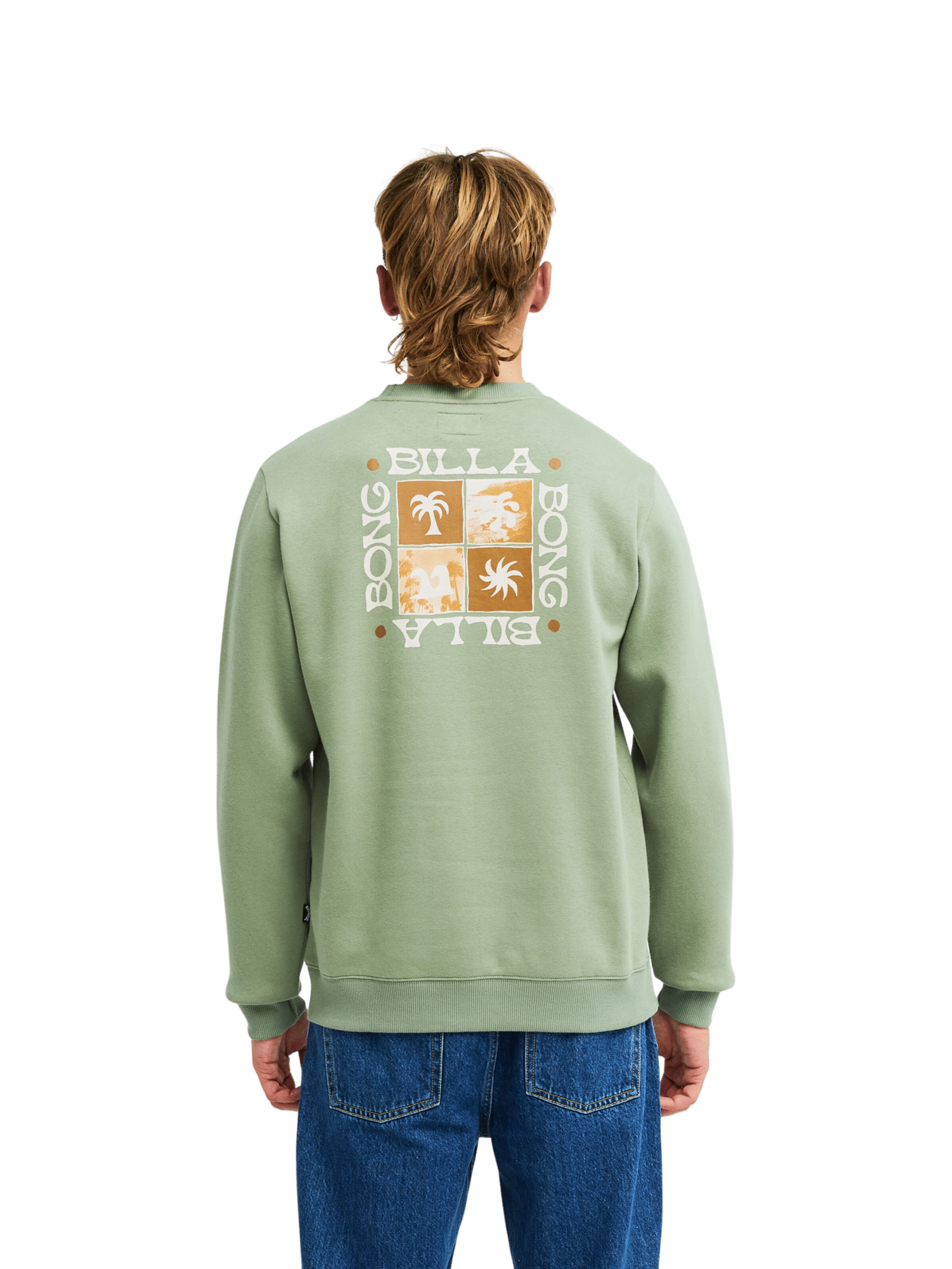 BILLABONG Sweatshirt 'Foundation' in Green: front