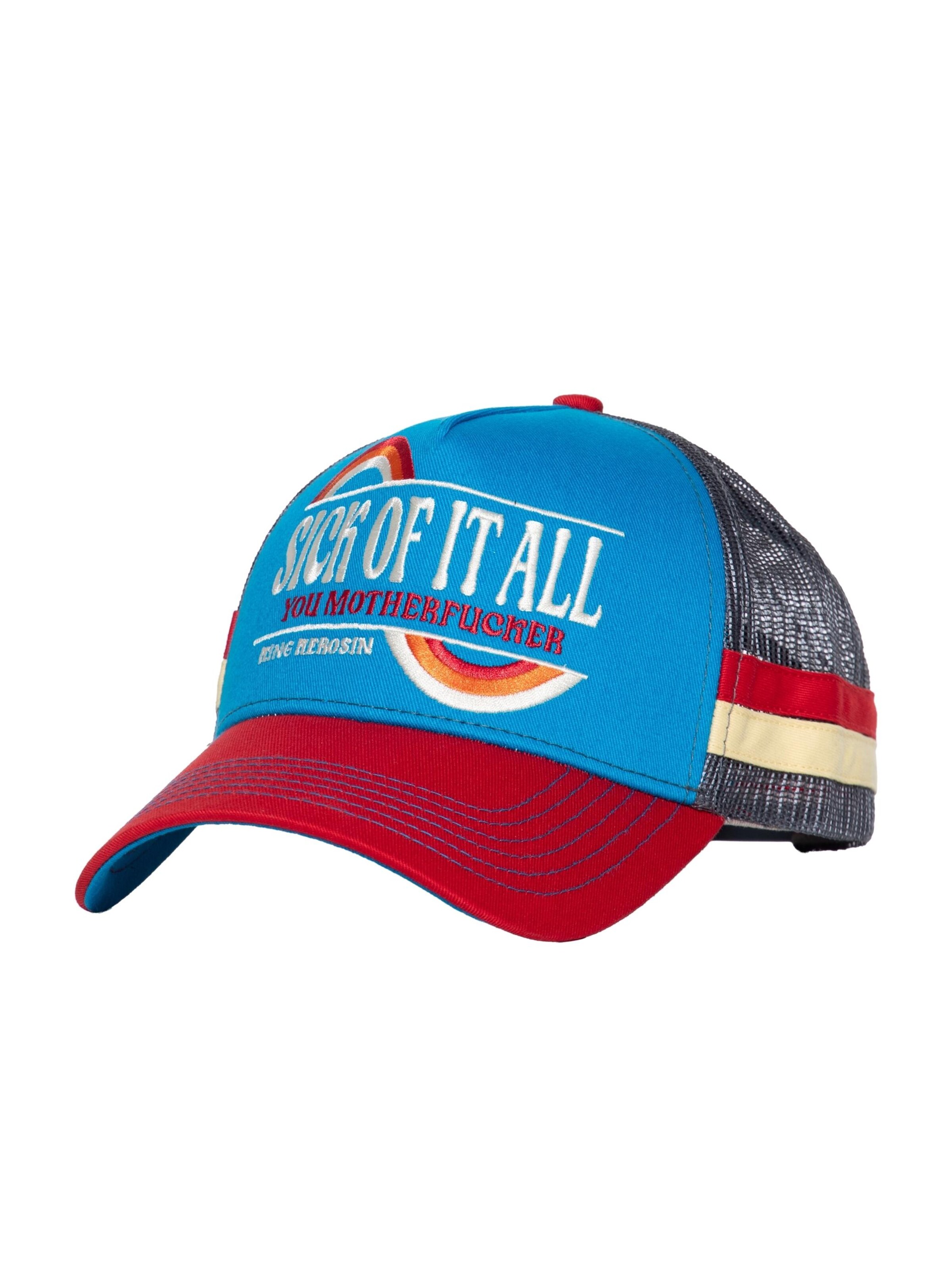 King Kerosin Cap 'Sick of it all' in Blue: front