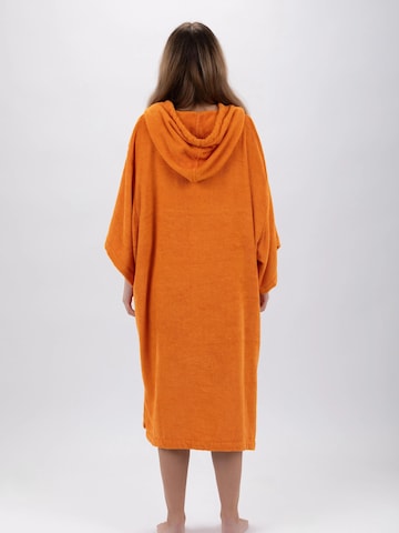 Pacifique Sud Sport-Bademantel 'Poncho Surf - Einheitsgröße - Tencel - Mit Ärmeln' in Orange