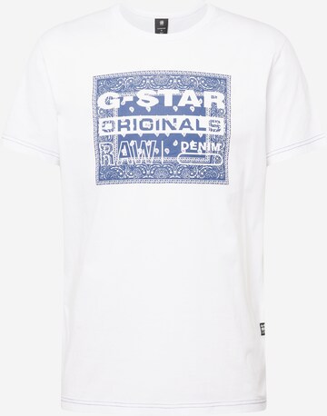 G-Star RAW T-Shirt 'Bandana' in Weiß: predná strana