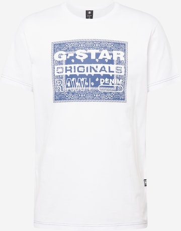 T-Shirt 'Bandana' G-Star RAW en blanc : devant