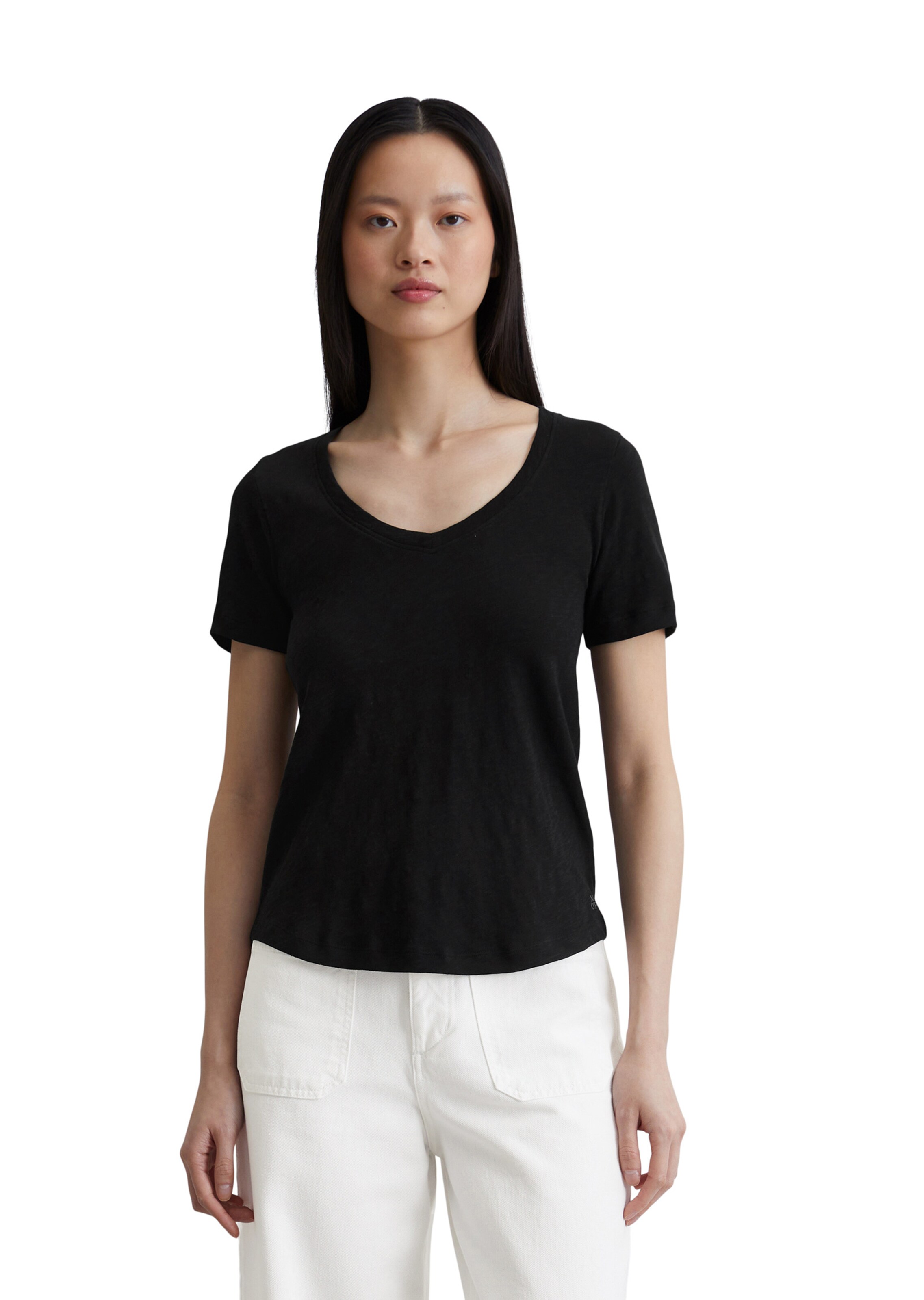 T-shirt Marc O'Polo en noir : devant