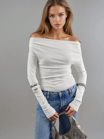 Camicia da donna di Busem in beige: frontale