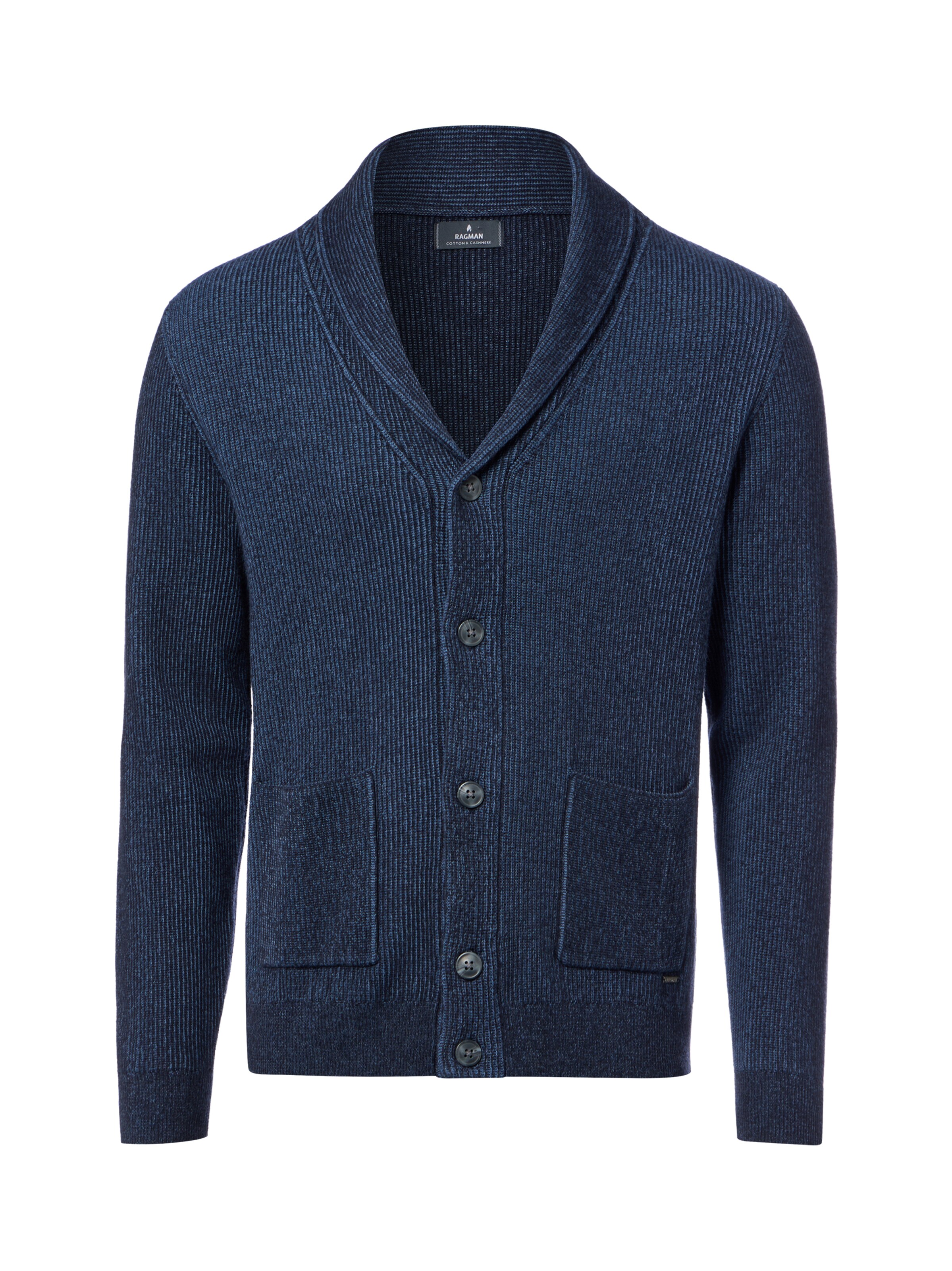 Ragman Strickjacke in Blau: Vorderseite