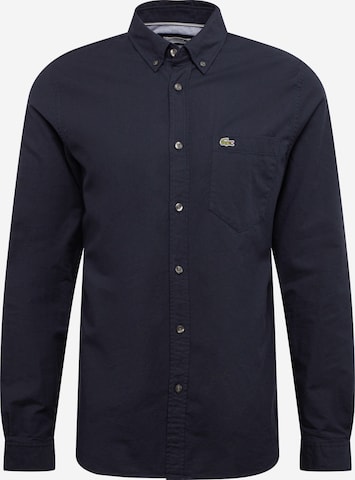 LACOSTE Button Up Shirt in Blue: front