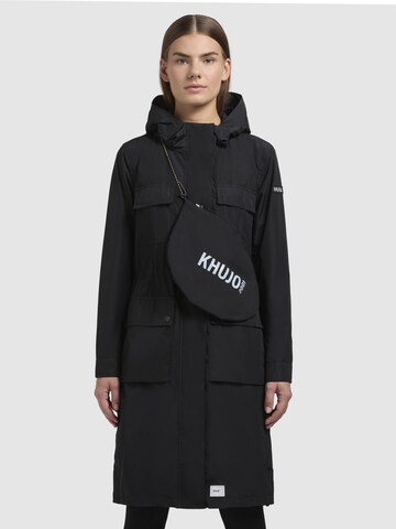 Manteau mi-saison 'Dipa' khujo en noir : devant
