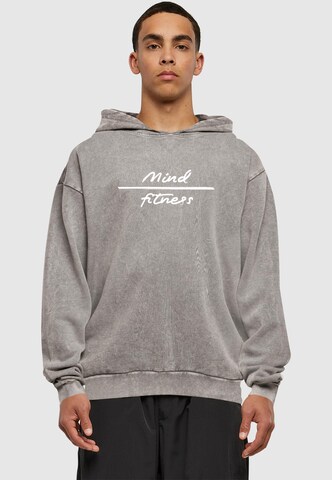 Felpa 'Mind Fitness' di Merchcode in grigio: frontale