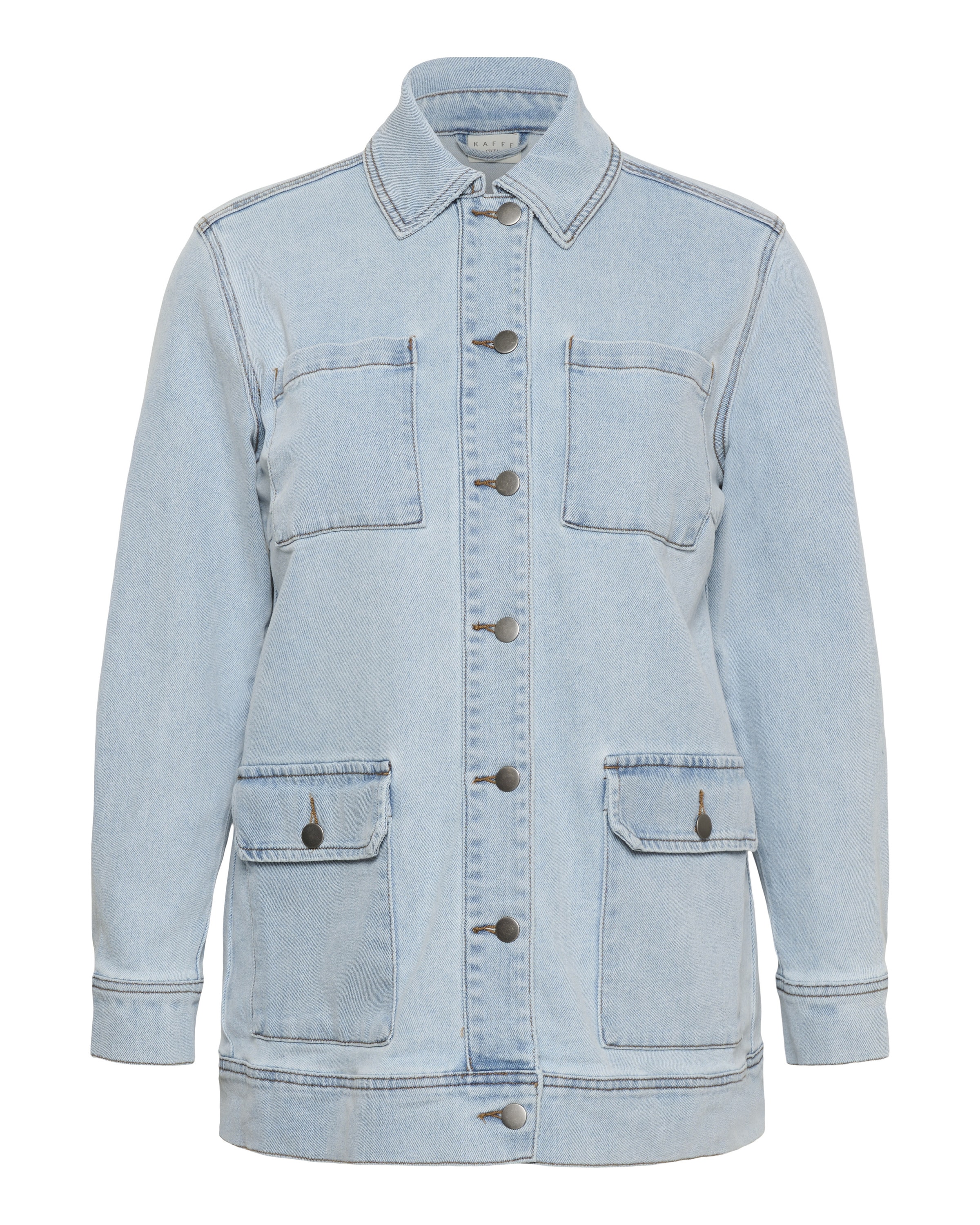 KAFFE CURVE Between-Season Jacket 'Ninna' in Blue: front