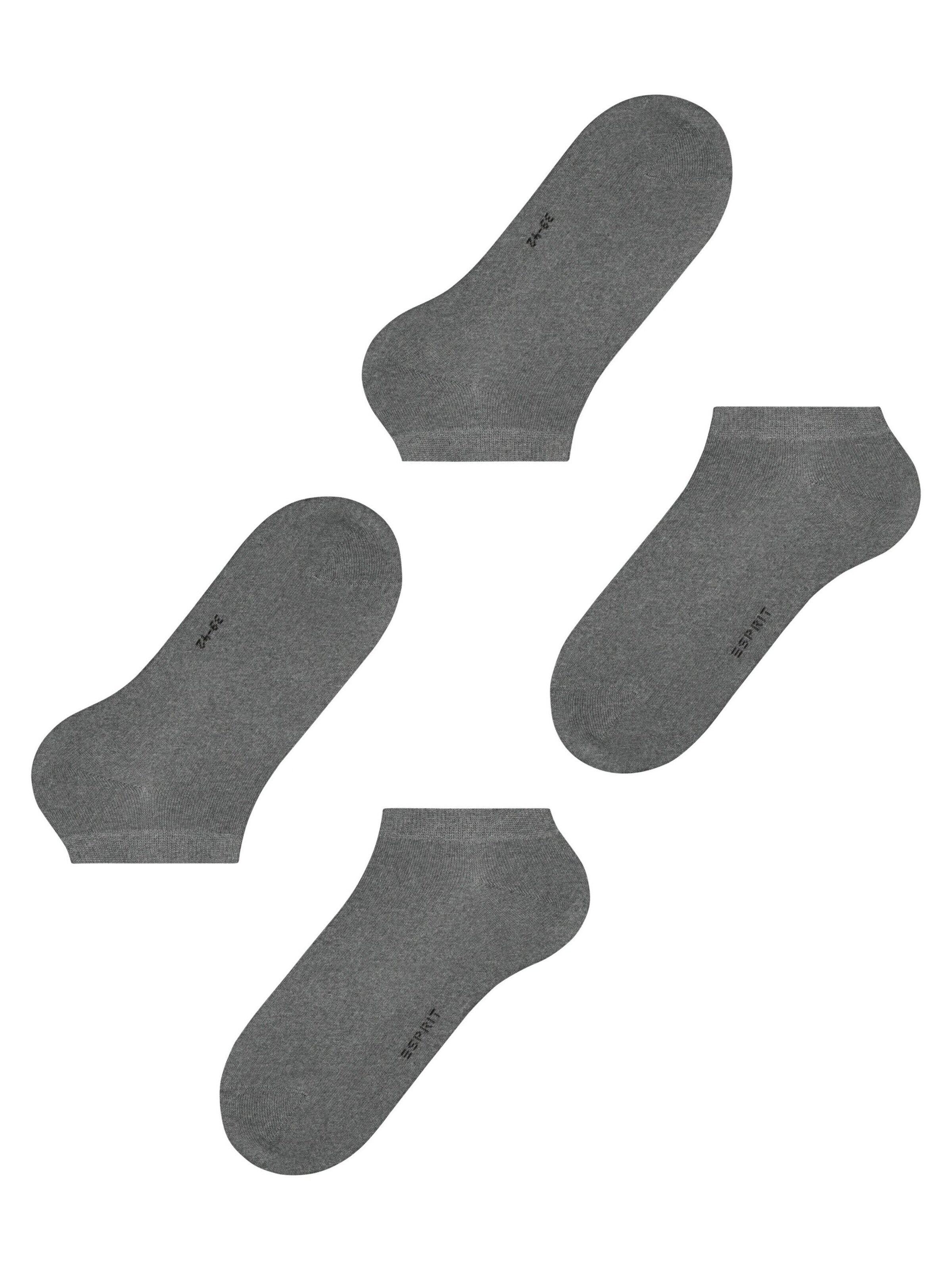 ESPRIT Ankle Socks 'Basic Uni 2-Pack' in Grey