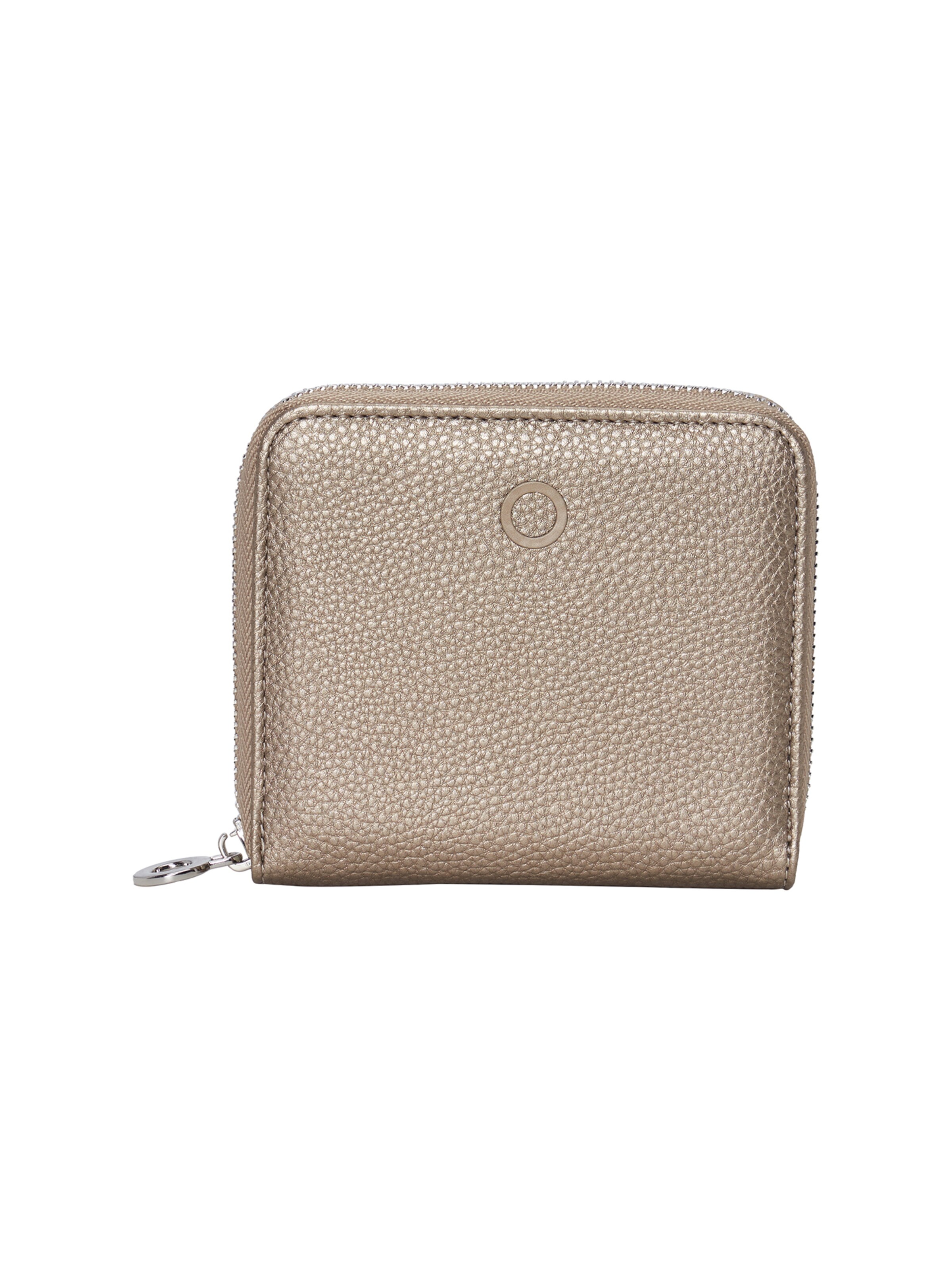 O bag Wallet in Gold: front