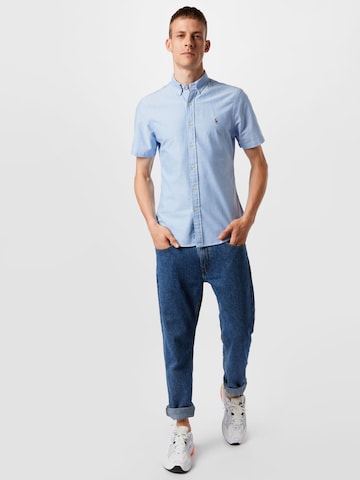 Coupe slim Chemise Polo Ralph Lauren en bleu