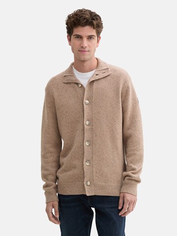 TOM TAILOR Gebreid vest in Bruin: voorkant