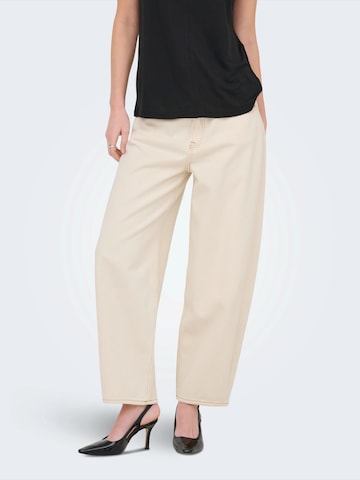 Barrel Jean 'ONLFRANKIE' ONLY en beige : devant