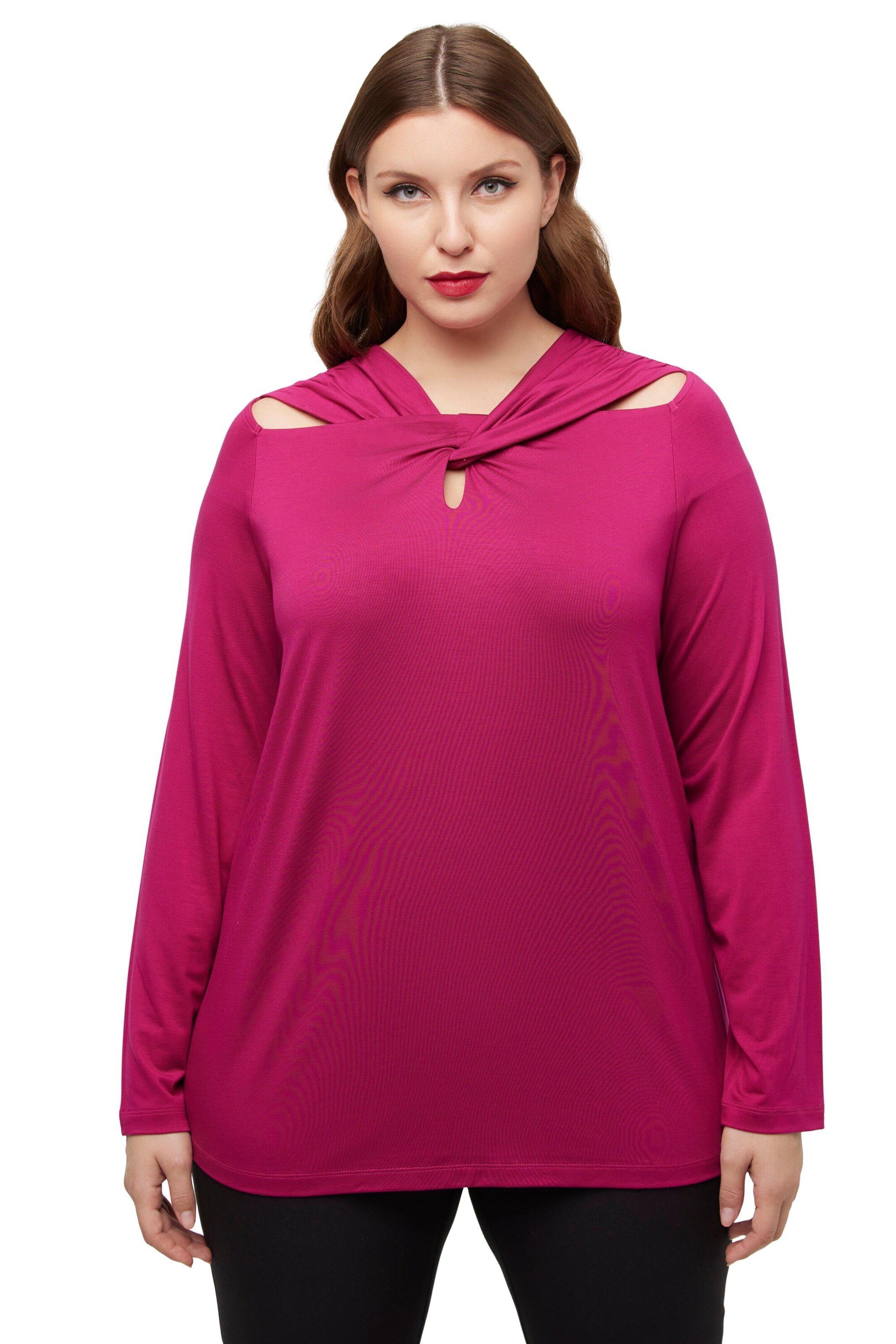 Ulla Popken Shirt in Lila: voorkant