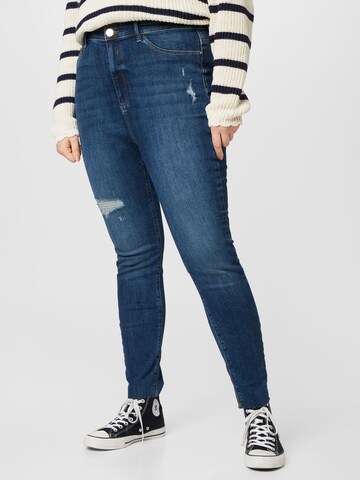 River Island Plus Slimfit Jeans 'MOLLY' in Blauw: voorkant