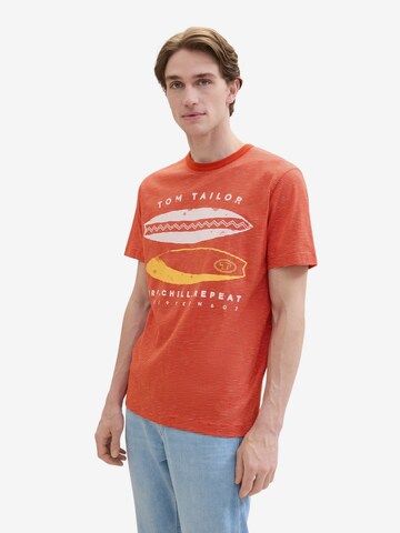 TOM TAILOR T-Shirt in Orange