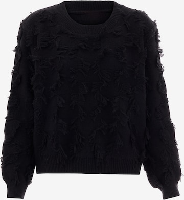 Pull-over swirly en noir : devant