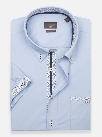Slim fit Camicia business di 7Camicie in blu: frontale