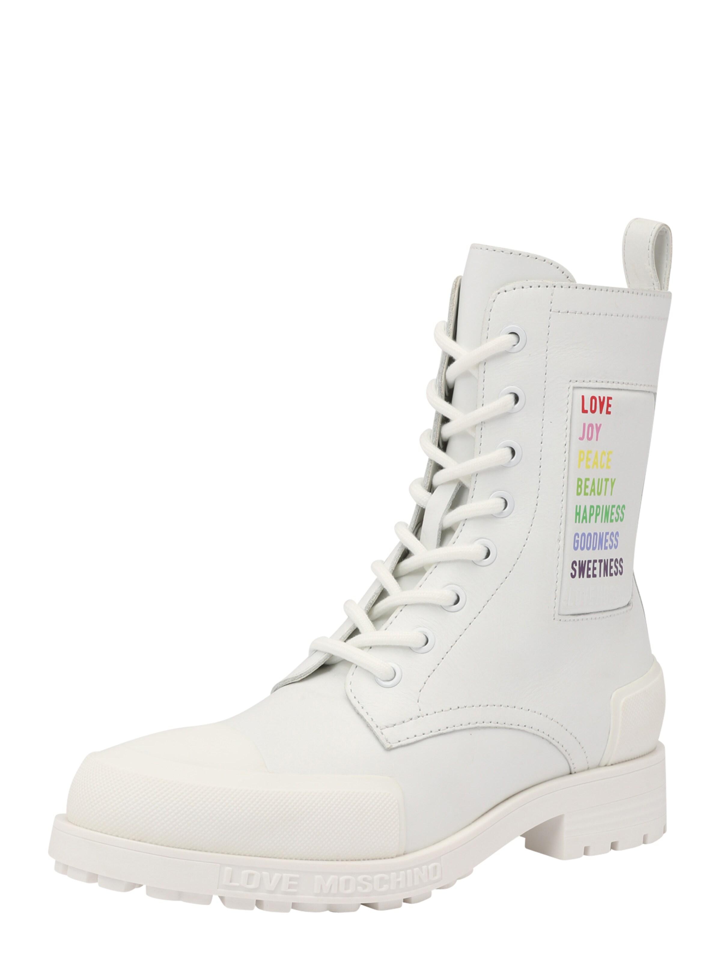 Love Moschino Veterlaarsjes in Natuurwit | ABOUT YOU