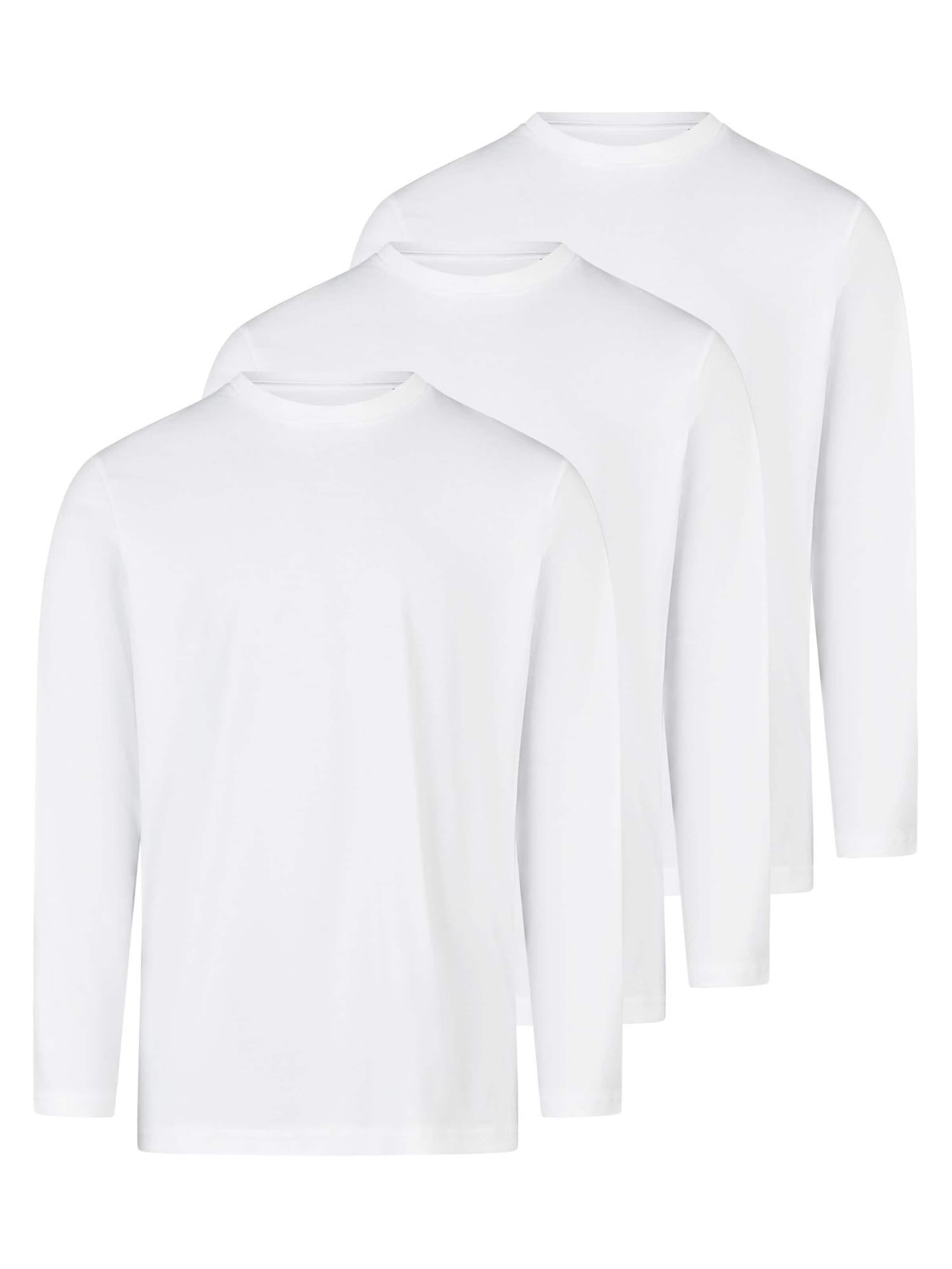 Ragman Shirt 'Basic' in Wit: voorkant